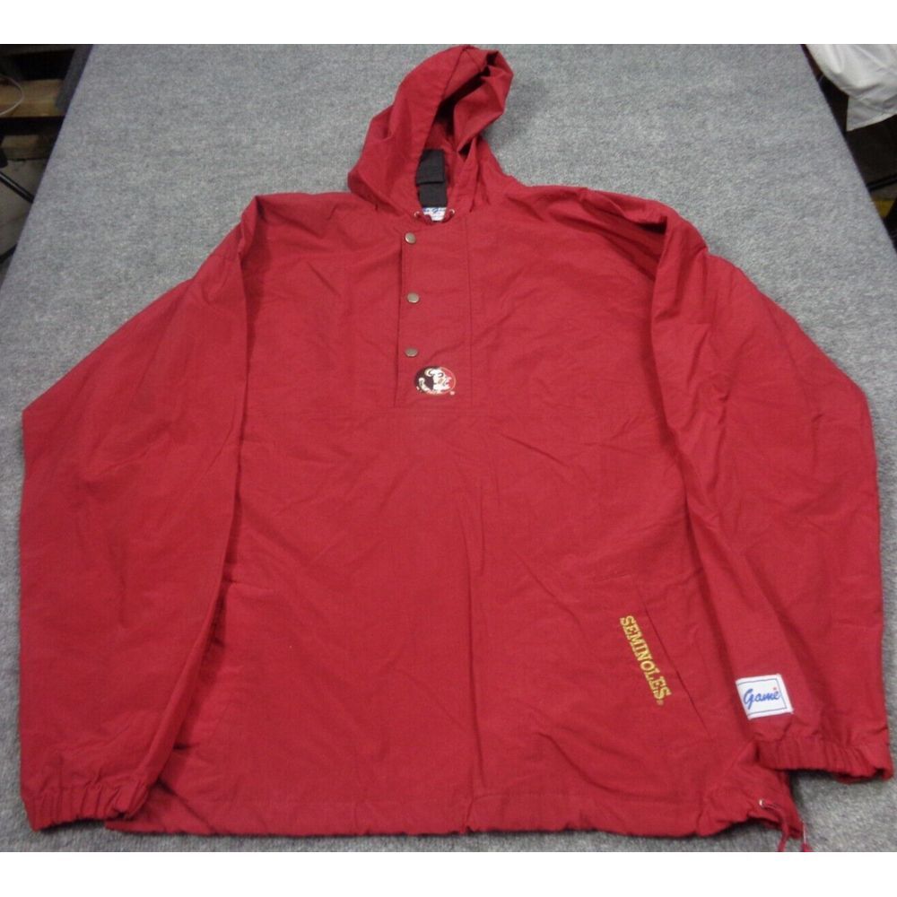 Vtg The Game Florida State Seminoles Windbreaker Jacket XL Red Pullover 90s